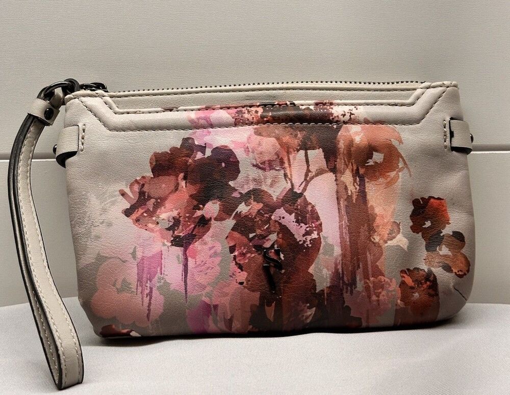 Simply Vera Vera Wang Floral Wristlet Clutch Multi Compartment Wallet Bag